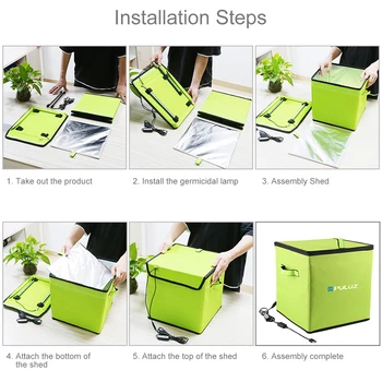 1pc PULUZ 30CM*30CM 11inch UV Light Household Cleaning Tent Green Box With USB Cable Green Tool Kit
1pc PULUZ 30CM*30CM 11inch UV Light Household Cleaning Tent Green Box With USB Cable Green Tool Kit