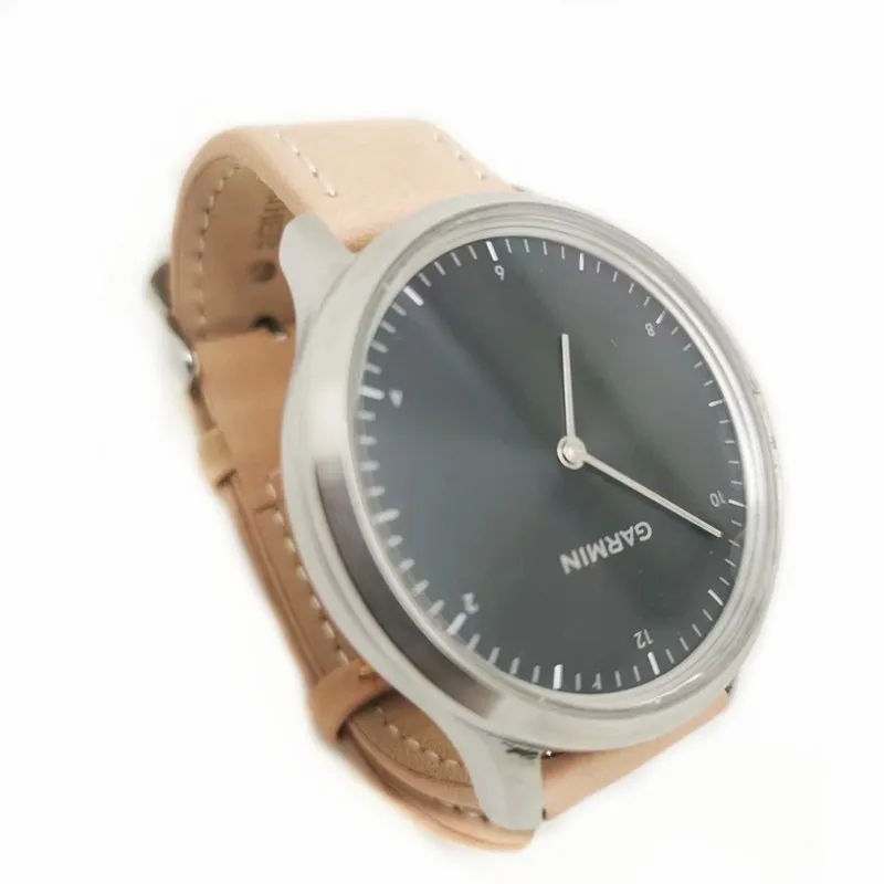 

Original garmin vivomove hr frame silver Classic Leather Bracelet Motion tracking heart rate monitoring Metal smart Watch