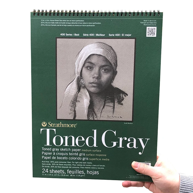 Generic American Strathmore Warm Brown Cool Grey Sketchbook Sketch