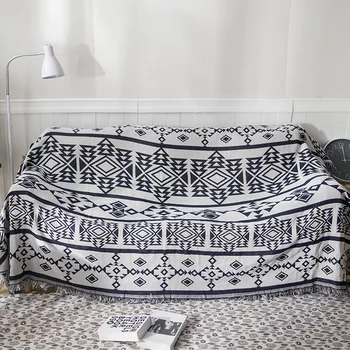 Knitted Throw Blanket Multifunction black and white geometric knitted thread blanket sofa cushion sofa cover Slipcover LX16*
Knitted Throw Blanket Multifunction black and white geometric knitted thread blanket sofa cushion sofa cover Slipcover LX16*