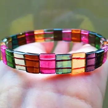 Genuine Natural Colorful Tourmaline Quartz Bracelet Bangle 8.4x7x2.6mm Clear Rectangle From Brazil Women Men ertificate AAAAAA
Genuine Natural Colorful Tourmaline Quartz Bracelet Bangle 8.4x7x2.6mm Clear Rectangle From Brazil Women Men ertificate AAAAAA