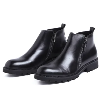 Trend Men Boots Men Shoes High Top Shoe Lace Fur Cotton-padded Shoes Winter Leather Boots Cowhide Black Brown Work Shoes Warm
Trend Men Boots Men Shoes High Top Shoe Lace Fur Cotton-padded Shoes Winter Leather Boots Cowhide Black Brown Work Shoes Warm