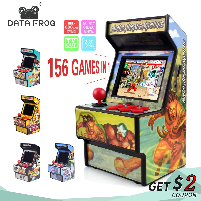 Data Frog Retro Mini Arcade Handheld Game Console 16 Bit Game Player Built-in 156 Classic Video Game Console Support TV Output
Data Frog Retro Mini Arcade Handheld Game Console 16 Bit Game Player Built-in 156 Classic Video Game Console Support TV Output