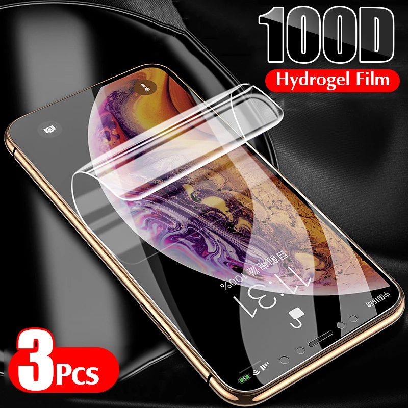 3Pcs 100D Hydrogel Film Full Cover For IPhone XR X XS 11 Pro Max Protector Film For IPhone 8 7 6 6s Plus Protector Hydrogel Film
3Pcs 100D Hydrogel Film Full Cover For IPhone XR X XS 11 Pro Max Protector Film For IPhone 8 7 6 6s Plus Protector Hydrogel Film