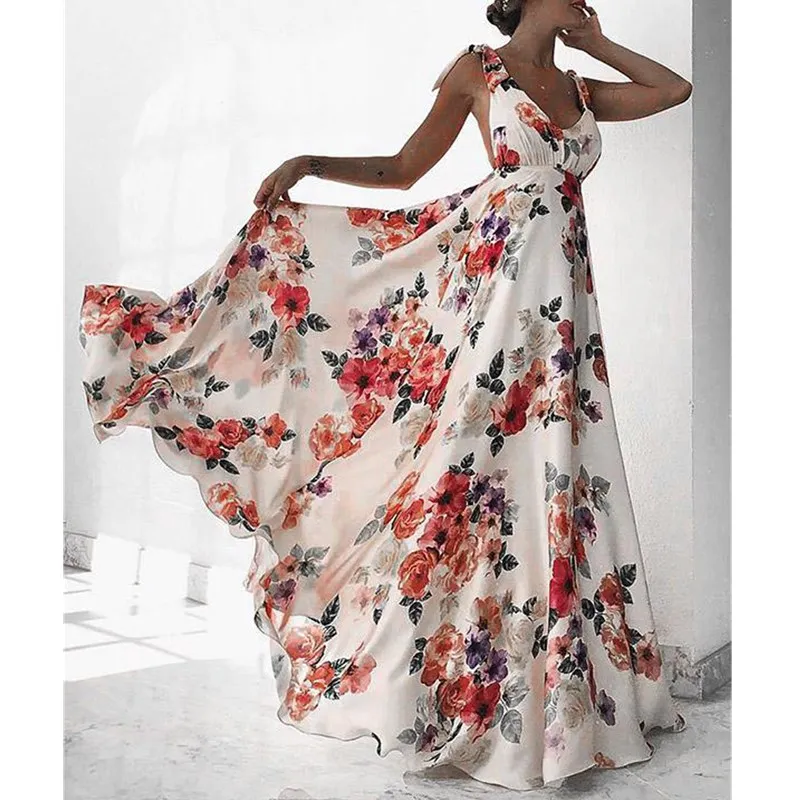 Hirigin Sexy Floral Print Summer Women Girl Sleeveless V-neck Backless Vintage Boho Long Cocktail Party Casual Loose Beach Dress
Hirigin Sexy Floral Print Summer Women Girl Sleeveless V-neck Backless Vintage Boho Long Cocktail Party Casual Loose Beach Dress