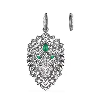 New November collection black lion head earrings 925 sterling silver jewelry 3A cubic zircon cz stones lion earrings green eyes
New November collection black lion head earrings 925 sterling silver jewelry 3A cubic zircon cz stones lion earrings green eyes