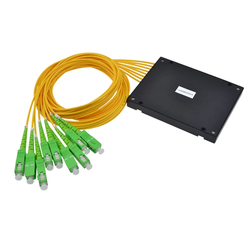 SC APC 1x8 PLC Fiber optical splitter single mode with SC APC connector FTTH SC APC
SC APC 1x8 PLC Fiber optical splitter single mode with SC APC connector FTTH SC APC