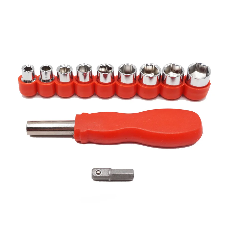 5-13mm Socket Wrench Adapter Set Repair Hand Tool Kit 1/4 Bit Adapter Spanner Socket Set Ratchet Sleeve Dopsleutelset Doppenset
5-13mm Socket Wrench Adapter Set Repair Hand Tool Kit 1/4 Bit Adapter Spanner Socket Set Ratchet Sleeve Dopsleutelset Doppenset
