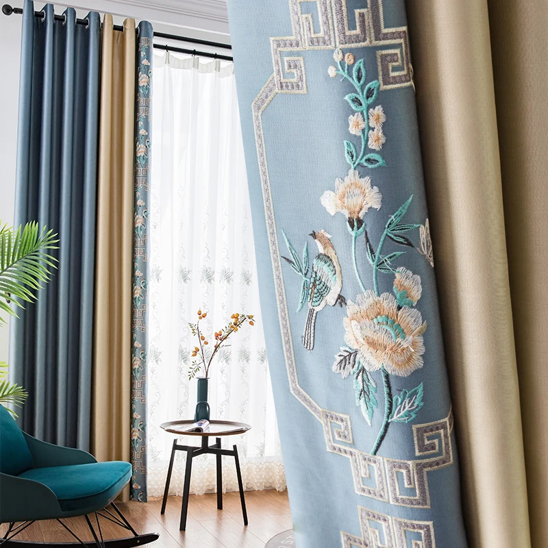 2020 New Chinese Curtains Modern Embroidery High-end Light Luxury Contrast Color Finished Curtains for Living Room Bedroom
2020 New Chinese Curtains Modern Embroidery High-end Light Luxury Contrast Color Finished Curtains for Living Room Bedroom