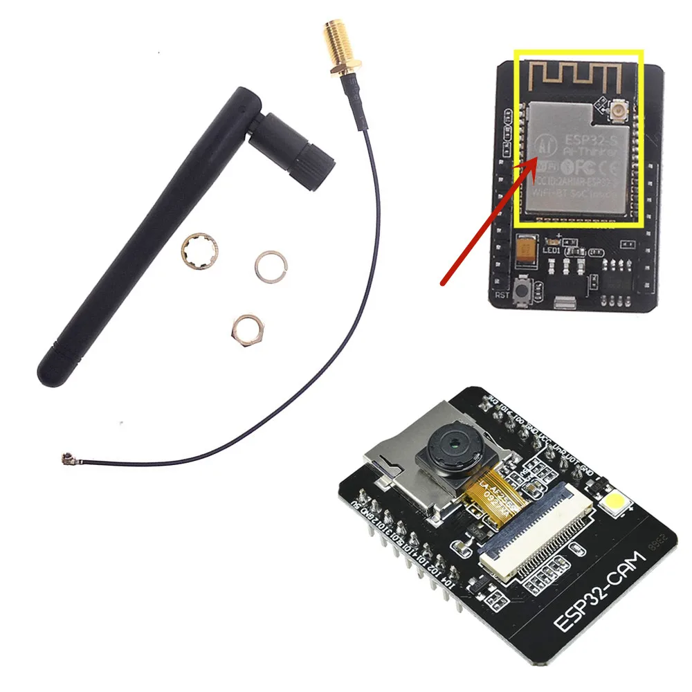 10 шт./лот Φ OV2640 антенна ESP32-CAM WiFi модуль макетная плата OV2640 модуль камеры
10 шт./лот Φ OV2640 антенна ESP32-CAM WiFi модуль макетная плата OV2640 модуль камеры