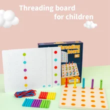 Educational Puzzle Toy Hand Eye Coordination Toy Wooden Threading Board with 10 Cards Puzzle Preschool Toy for Children
Educational Puzzle Toy Hand Eye Coordination Toy Wooden Threading Board with 10 Cards Puzzle Preschool Toy for Children