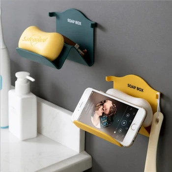 Creative soap box soap box drain wall hanging punch-free soap box bathroom small objects storage rack soap holder
Creative soap box soap box drain wall hanging punch-free soap box bathroom small objects storage rack soap holder