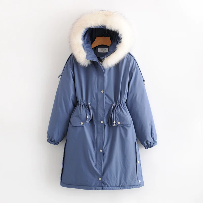 Korean-style WOMEN'S Wear 2019 Winter New Style Long Hooded Drawstring Marca Color Fur Collar Cotton Coat
Korean-style WOMEN'S Wear 2019 Winter New Style Long Hooded Drawstring Marca Color Fur Collar Cotton Coat