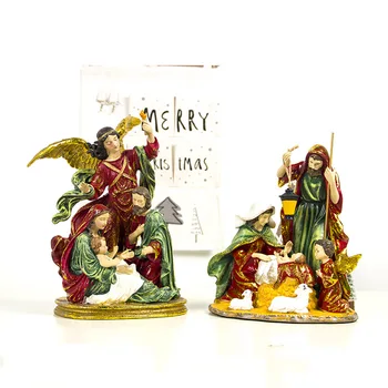 2020 New Year Christmas Colorful Painted Religious Resin Crafts Xmas Statue Ornaments Desk Table Christmas Decorations for Home
2020 New Year Christmas Colorful Painted Religious Resin Crafts Xmas Statue Ornaments Desk Table Christmas Decorations for Home