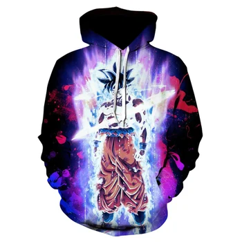 

3D Anime Hoodie Dragon Ball Z Pocket Hooded Sweatshirts Poleron Hombre Streetwear Sudadera Dragon Ball Oversozed Hoodie Men Coat