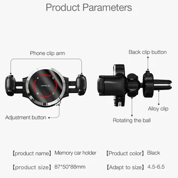 Car Phone Mount Air Vent Universal Memory Phone Holder Compatible for Phone Cafele Car Phone Holder Stand new
Car Phone Mount Air Vent Universal Memory Phone Holder Compatible for Phone Cafele Car Phone Holder Stand new