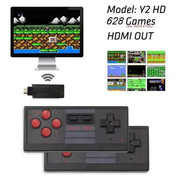 Mini 4K HDMI Video Game Console Build In 628 Classic Games USB Wireless Handheld Controller Gamepad Support AV/HDMI Output