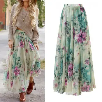 Fashion Brand New Chiffon BOHO Womens Sexy Leisure Floral Jersey Gypsy Long Maxi Full Skirt Beach Summer Skirt
Fashion Brand New Chiffon BOHO Womens Sexy Leisure Floral Jersey Gypsy Long Maxi Full Skirt Beach Summer Skirt