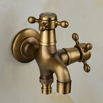 Dual Cross Handles Wall Mounted Washing Machine Taps Antique Brass Mop Pool Faucets
Dual Cross Handles Wall Mounted Washing Machine Taps Antique Brass Mop Pool Faucets