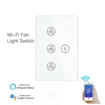 WiFi Smart Ceiling Fan Light Wall Switch,Smart Life/Tuya APP Remote Various Speed Control, Compatible with Alexa and Google Home
WiFi Smart Ceiling Fan Light Wall Switch,Smart Life/Tuya APP Remote Various Speed Control, Compatible with Alexa and Google Home