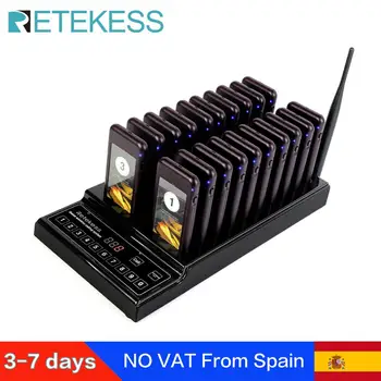 Retekess T112 Restaurant Pager With 20 Pager Receivers Long Range For Restaurant Clinic Queue System Waiter Calling System 
Retekess T112 Restaurant Pager With 20 Pager Receivers Long Range For Restaurant Clinic Queue System Waiter Calling System