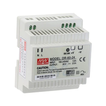 DR-60 60W Single Output 5V 12V 15V 24V Din Rail Switching Power Supply DR-60-5 DR-60-12 DR-60-15 DR-60-24 Power converter
DR-60 60W Single Output 5V 12V 15V 24V Din Rail Switching Power Supply DR-60-5 DR-60-12 DR-60-15 DR-60-24 Power converter