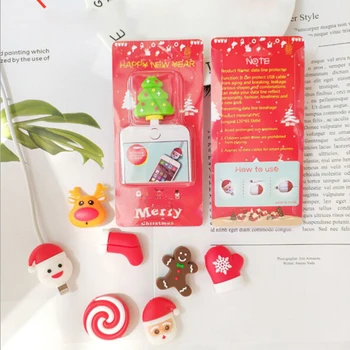 1Pc Christmas Santa Claus USB Data Line Cable Protector Universal Cable Winder For iPhone XS MAX XR Charger Cable Cord Cover
1Pc Christmas Santa Claus USB Data Line Cable Protector Universal Cable Winder For iPhone XS MAX XR Charger Cable Cord Cover