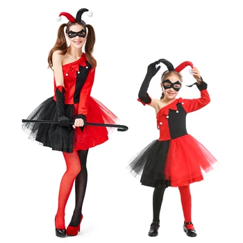Snailify Women Harlequin Costume Girl Court Jester Costume Harley Jester Cosplay Halloween Costume Purim Carnival Party Clothing 
Snailify Women Harlequin Costume Girl Court Jester Costume Harley Jester Cosplay Halloween Costume Purim Carnival Party Clothing