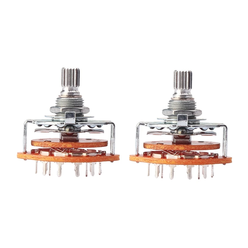 2PCS Rotary Switch Selector 2-Pole 6-Position Guitar Amplifier Rotary Switch Accessary
2PCS Rotary Switch Selector 2-Pole 6-Position Guitar Amplifier Rotary Switch Accessary