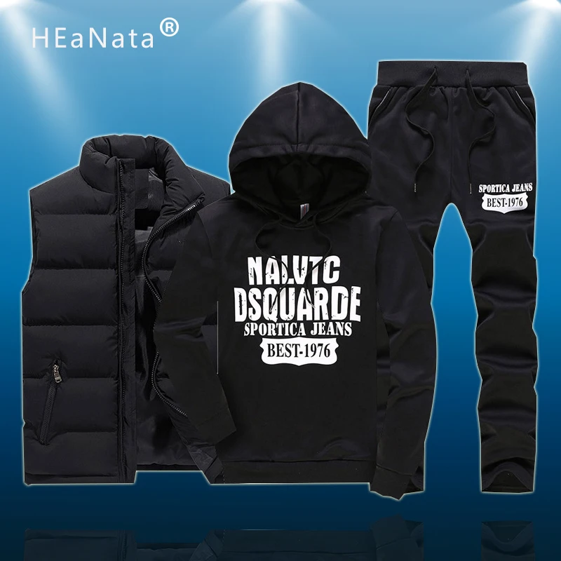 3PCS Hooded Winter Tracksuits Men Set Thick Warm Vest Hoodies Pants Suit Zipper Sportswear Set Male Jogger Hoodie Sporting Suits
3PCS Hooded Winter Tracksuits Men Set Thick Warm Vest Hoodies Pants Suit Zipper Sportswear Set Male Jogger Hoodie Sporting Suits