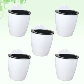 5pcs Automatic Water Absorption Plant Flower Pot Wall Hanging Vertical Garden Pots Creative Garden Jardin Decoration (White) 
5pcs Automatic Water Absorption Plant Flower Pot Wall Hanging Vertical Garden Pots Creative Garden Jardin Decoration (White)