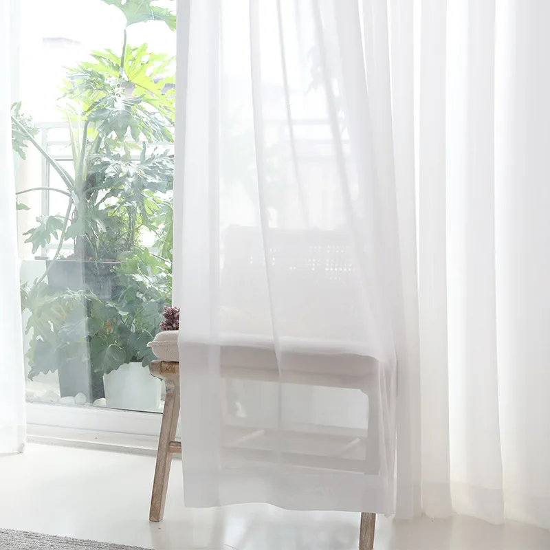 White Tulle Solid Color Curtains for Living Room Super Soft Decoration Modern Chiffon Sheer Voile Kitchen Curtain
White Tulle Solid Color Curtains for Living Room Super Soft Decoration Modern Chiffon Sheer Voile Kitchen Curtain