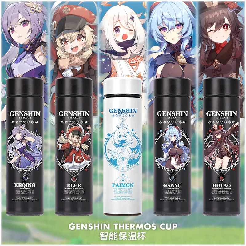 NEW Genshin Impact Hu Tao Klee Ganyu Keqing Stainless Steel Anime Vacuum Cup Intelligent Screen Thermos Cup Water Bottle Gifts
NEW Genshin Impact Hu Tao Klee Ganyu Keqing Stainless Steel Anime Vacuum Cup Intelligent Screen Thermos Cup Water Bottle Gifts