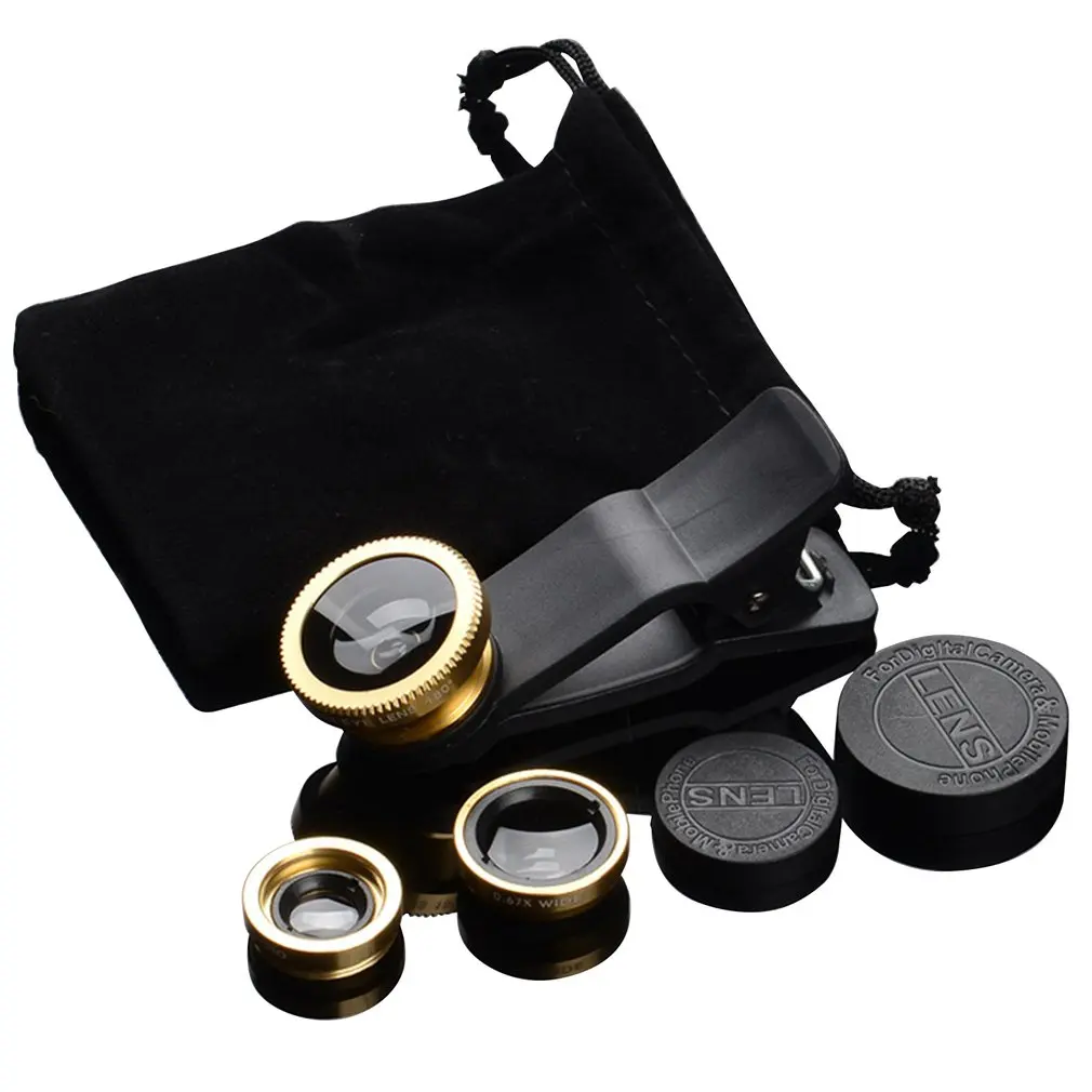 3 in 1 Fish Eye+Wide Angle+Macro Clip On Camera Lens Set for Mobile Phone Tablet Phone Camera Accessories
3 in 1 Fish Eye+Wide Angle+Macro Clip On Camera Lens Set for Mobile Phone Tablet Phone Camera Accessories
