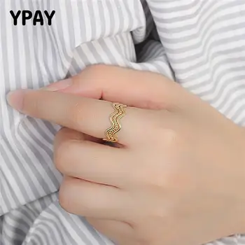 YPAY 100% 925 Sterling Silver Wave Shape Open Rings For Women Lady Gold Plated Prevent Allergy Sterling-Silver-Jewelry YMR510
YPAY 100% 925 Sterling Silver Wave Shape Open Rings For Women Lady Gold Plated Prevent Allergy Sterling-Silver-Jewelry YMR510