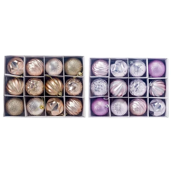 24Pcs Christmas Tree Decor Ball 55Mm Bauble Xmas Party Hanging Ball Christmas Ball for Home Christmas Decorations, 12Pcs B & 12P
24Pcs Christmas Tree Decor Ball 55Mm Bauble Xmas Party Hanging Ball Christmas Ball for Home Christmas Decorations, 12Pcs B & 12P