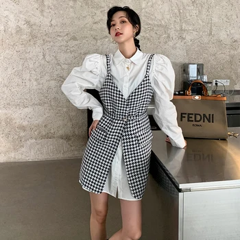 COIGARSAM French Style Womens tops Vintage Puff Sleeve Spaghetti Strap Belt Women shirts White Shirt Skirt 2567 
COIGARSAM French Style Womens tops Vintage Puff Sleeve Spaghetti Strap Belt Women shirts White Shirt Skirt 2567