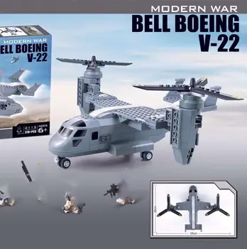 2113 318pcs pPolice Assembly Aircraft Model Warfare Osprey Helicopter Assembly Building Blocks Military Set
2113 318pcs pPolice Assembly Aircraft Model Warfare Osprey Helicopter Assembly Building Blocks Military Set