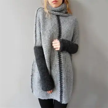 Winter Women Patchwork Turtleneck Pullover And Sweaters Ladies Knitwear Warm Casual Knitted Jumpers
Winter Women Patchwork Turtleneck Pullover And Sweaters Ladies Knitwear Warm Casual Knitted Jumpers