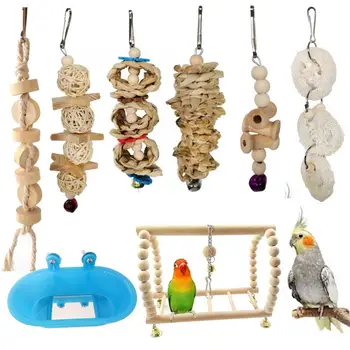 7Pcs/Set Parrot Bird Toy Sets Pet Bird Bathtub Toy Hanging Parrot Climbing Ladder Bite Toys for Small Animals Trainning Supplies
7Pcs/Set Parrot Bird Toy Sets Pet Bird Bathtub Toy Hanging Parrot Climbing Ladder Bite Toys for Small Animals Trainning Supplies