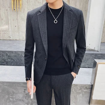 Men's Suit Business Leisure Suit Fall/Winter 2020 British Style Suit Men's Suit Slim Fit Party Banquet Two-Piece Men's Suit
Men's Suit Business Leisure Suit Fall/Winter 2020 British Style Suit Men's Suit Slim Fit Party Banquet Two-Piece Men's Suit
