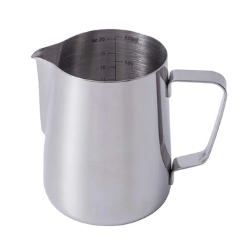20 Oz /600 MlStainless Steel Milk Frothing Pitcher - Measurements Inside Plus Perfect for Espresso Machines, Milk Frothers, Latt
20 Oz /600 MlStainless Steel Milk Frothing Pitcher - Measurements Inside Plus Perfect for Espresso Machines, Milk Frothers, Latt