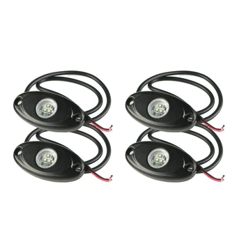 

4Pcs 9W LED Rock Light for Jeep Wrangler Off-Road Under Wheel Light Bar Boat