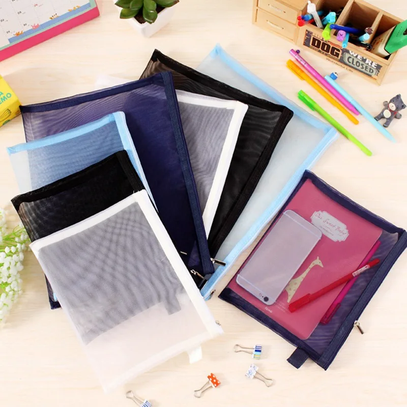 New Practical Transparent Simple Mesh Zipper Stationery File Bag Student Examination Special Pen Bag Stationery Receiving Bag
New Practical Transparent Simple Mesh Zipper Stationery File Bag Student Examination Special Pen Bag Stationery Receiving Bag