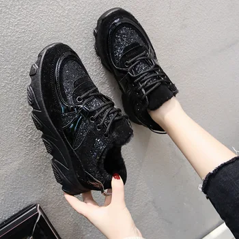 New Women Sports Shoes Glossy Mesh Platform Sneakers Women Autumn Heel Shoes Female Lace Up Fashion Shoes I5-26 
New Women Sports Shoes Glossy Mesh Platform Sneakers Women Autumn Heel Shoes Female Lace Up Fashion Shoes I5-26