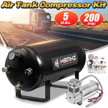 Truck 12V 5 Gal Air Tank 200 PSI Air Compressor Onboard System Kit Sound Air Horn Accessories For Trailer Train Boat
Truck 12V 5 Gal Air Tank 200 PSI Air Compressor Onboard System Kit Sound Air Horn Accessories For Trailer Train Boat