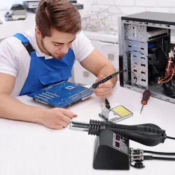 New 8898Double Digital Display Electric Soldering Irons DIY Hot Air Gun Better SMD Rework Station
New 8898Double Digital Display Electric Soldering Irons DIY Hot Air Gun Better SMD Rework Station