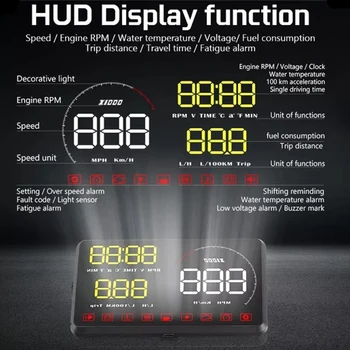 Hot Gauge Head Up Display Large Screen Fatigue Alarm Clock Windshield Fuel Consumption Accurate OBD2 Car Digital Speedometer Vol
Hot Gauge Head Up Display Large Screen Fatigue Alarm Clock Windshield Fuel Consumption Accurate OBD2 Car Digital Speedometer Vol