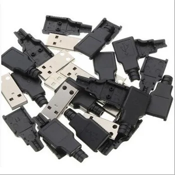 10pcs Three-piece set USB 4 Pin Plug Socket Connector Type A Male Female With Black Plastic Cover Type-A DIY Kits
10pcs Three-piece set USB 4 Pin Plug Socket Connector Type A Male Female With Black Plastic Cover Type-A DIY Kits