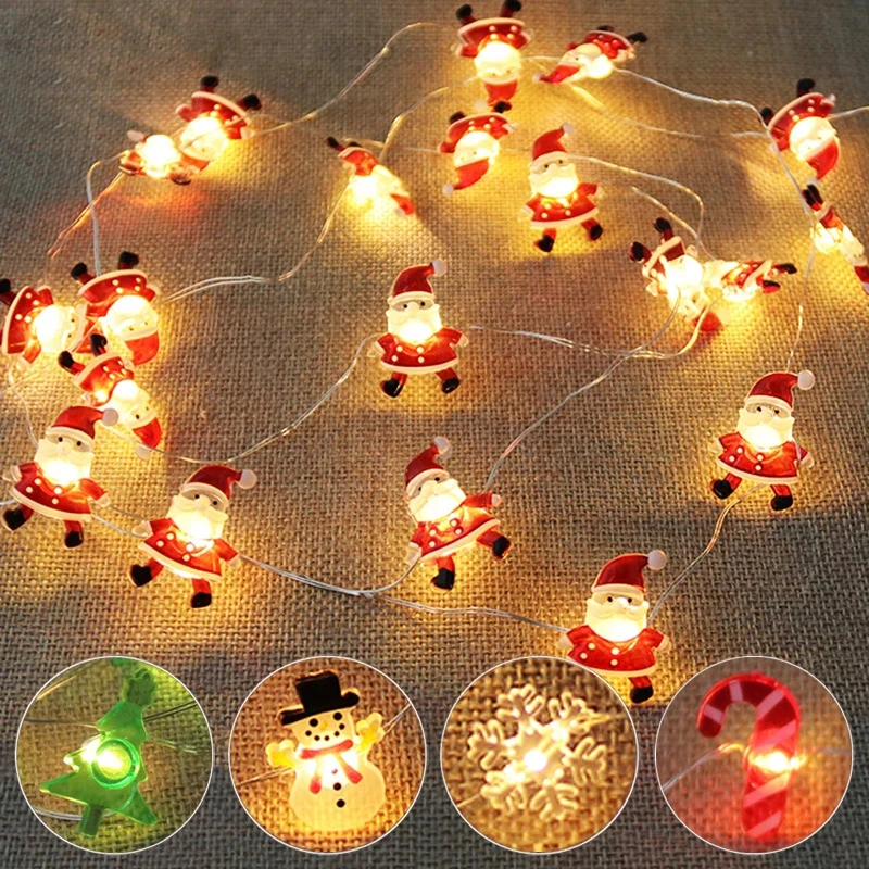 2M 20LED Santa Claus Snowflake Tree LED Light String Christmas Decoration For Home 2021 New year's decor Xmas Gift
2M 20LED Santa Claus Snowflake Tree LED Light String Christmas Decoration For Home 2021 New year's decor Xmas Gift